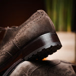 Caporicci 921 Suede Wingtip Oxfords Dark Brown