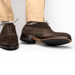 Caporicci 921 Suede Wingtip Oxfords Dark Brown