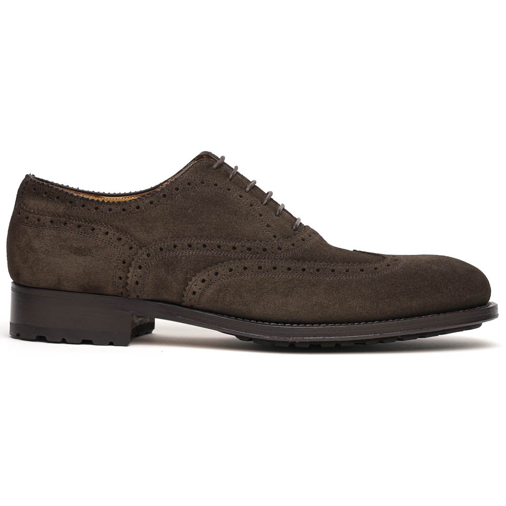 Caporicci 921 Suede Wingtip Oxfords Dark Brown