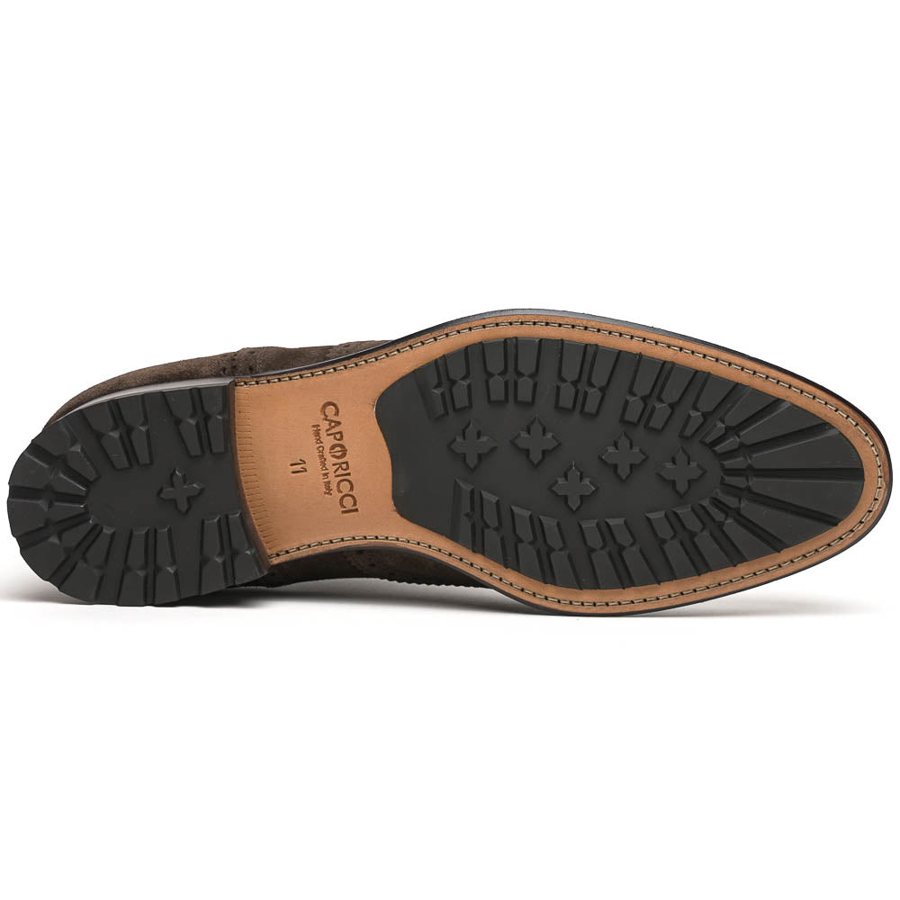 Caporicci 921 Suede Wingtip Oxfords Dark Brown