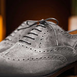 Caporicci 921 Suede Wingtip Oxfords Grey