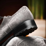 Caporicci 921 Suede Wingtip Oxfords Grey