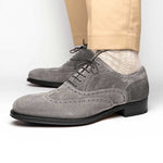 Caporicci 921 Suede Wingtip Oxfords Grey