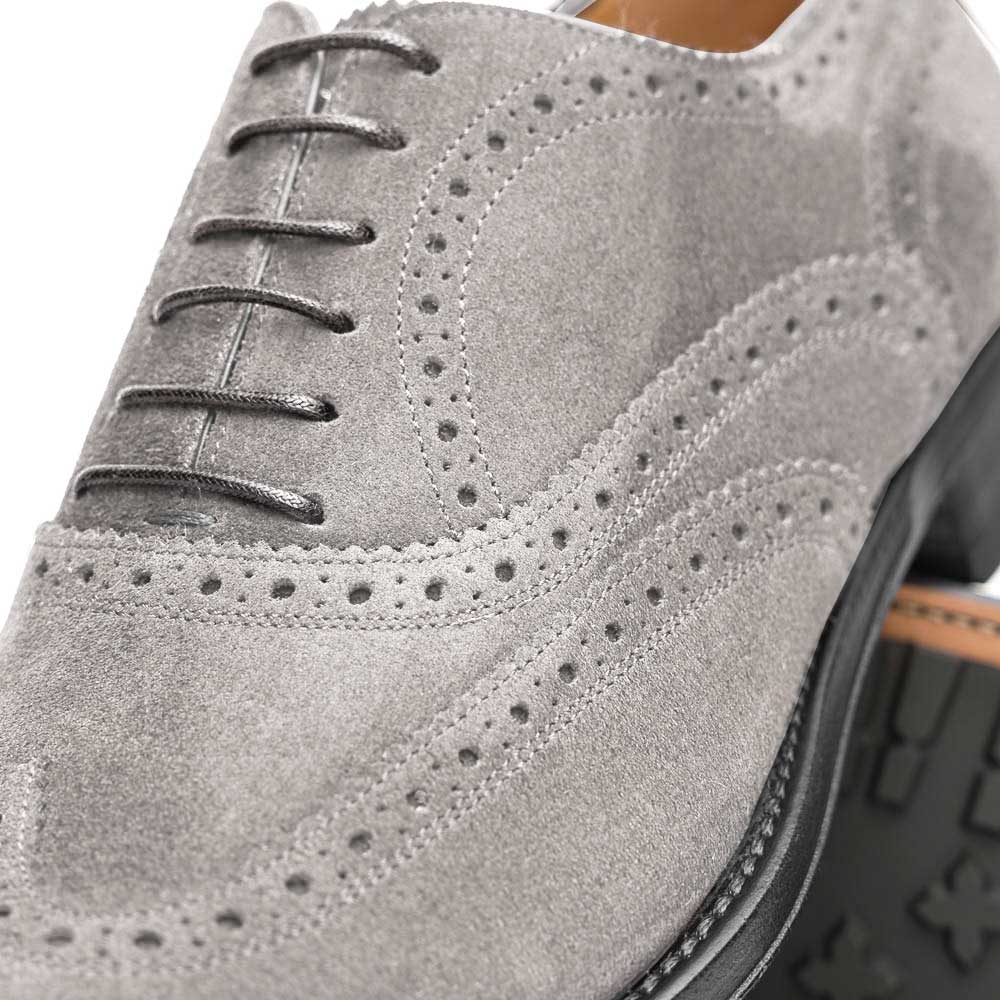 Caporicci 921 Suede Wingtip Oxfords Grey