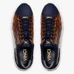 Vinci Leather The Caesars Leather Sneaker Navy / Tan