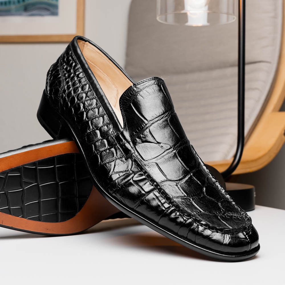 Caporicci 940 Alligator Loafers Black