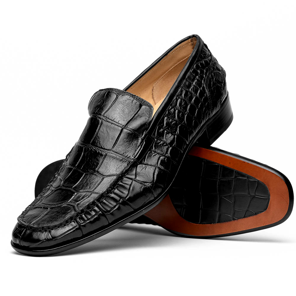 Caporicci 940 Alligator Loafers Black