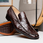 Caporicci Alligator Loafers Brown