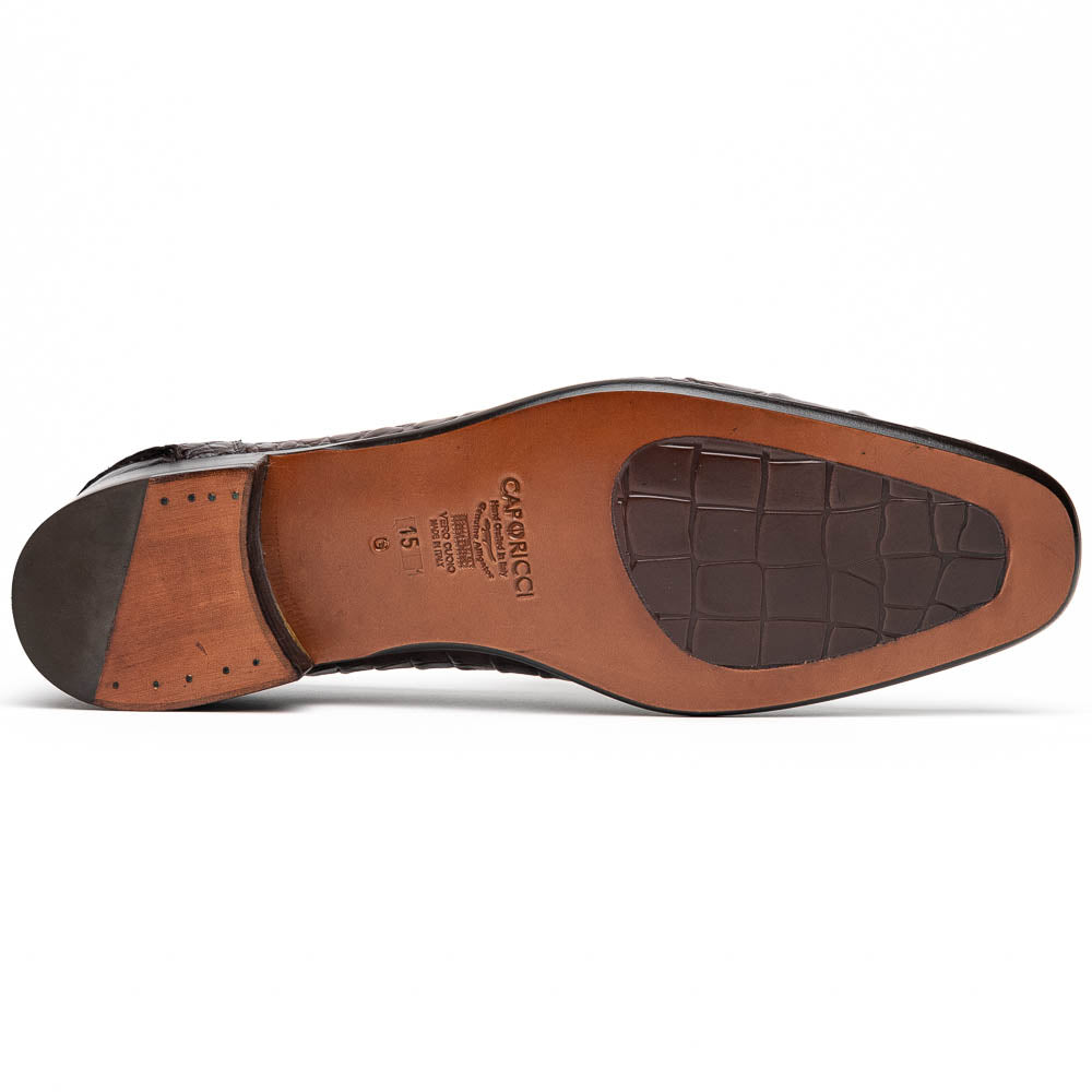 Caporicci Alligator Loafers Brown