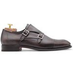 Harris Firenze 1913 Double Leather Buckle Monk Strap Brown