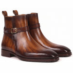 View product image 1: Paul Parkman Dual Tone Patina Leather Jodhpur Boots Brown