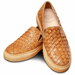 Calzoleria Toscana 9576 Dip-Dyed Woven Sneakers Brick