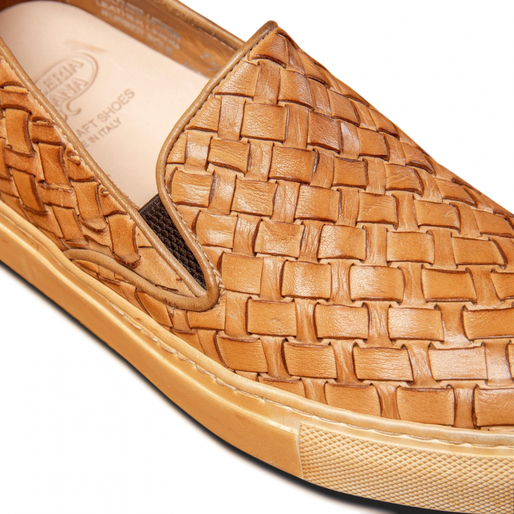 Calzoleria Toscana 9576 Dip-Dyed Woven Sneakers Brick