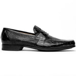 Caporicci 9961 Genuine Alligator Penny Loafers Black