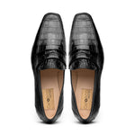 Caporicci 9961 Genuine Alligator Penny Loafers Black Size 9