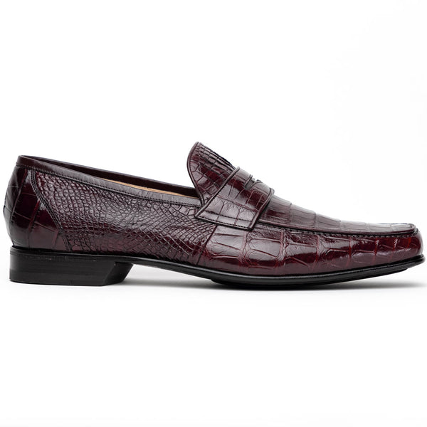 Caporicci 9961 Alligator Penny Loafers Bordo (Burgundy  display picture 3