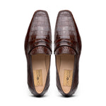 Caporicci 9961 Genuine Alligator Penny Loafers Brown