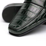 Caporicci 9961 Alligator Penny Loafers Green