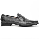 Caporicci 9961 Alligator Penny Loafers Gray