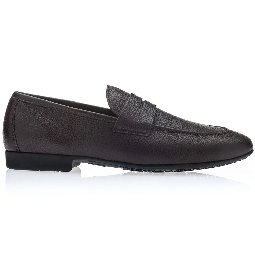 Moreschi Palestro Deerskin Penny Loafer Bordeaux