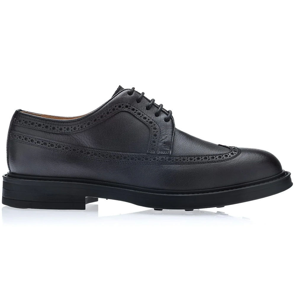 Moreschi Ortica Calf Wingtip Derby Black