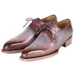 Paul Parkman Goodyear Welted Derby Shoes Ice Blue & Bordeaux