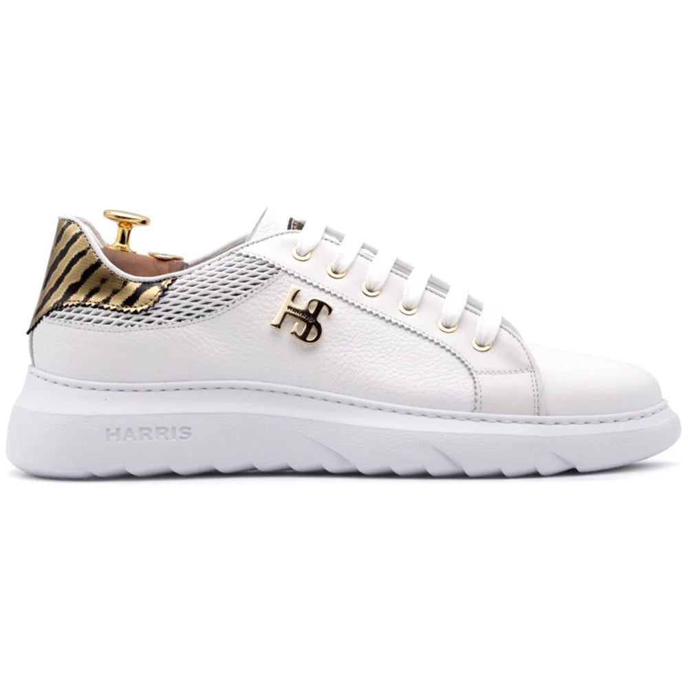 Harris Firenze 1913 Printed Leather Sneakers White