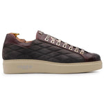 Harris Firenze 1913 Diamond Stitched Leather Sneakers Brown