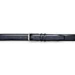 Mezlan Leather & Deerskin Belt Black