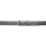 Mezlan Leather & Deerskin Belt Gray