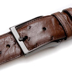 Mezlan Ostrich Skin Belt Tabac