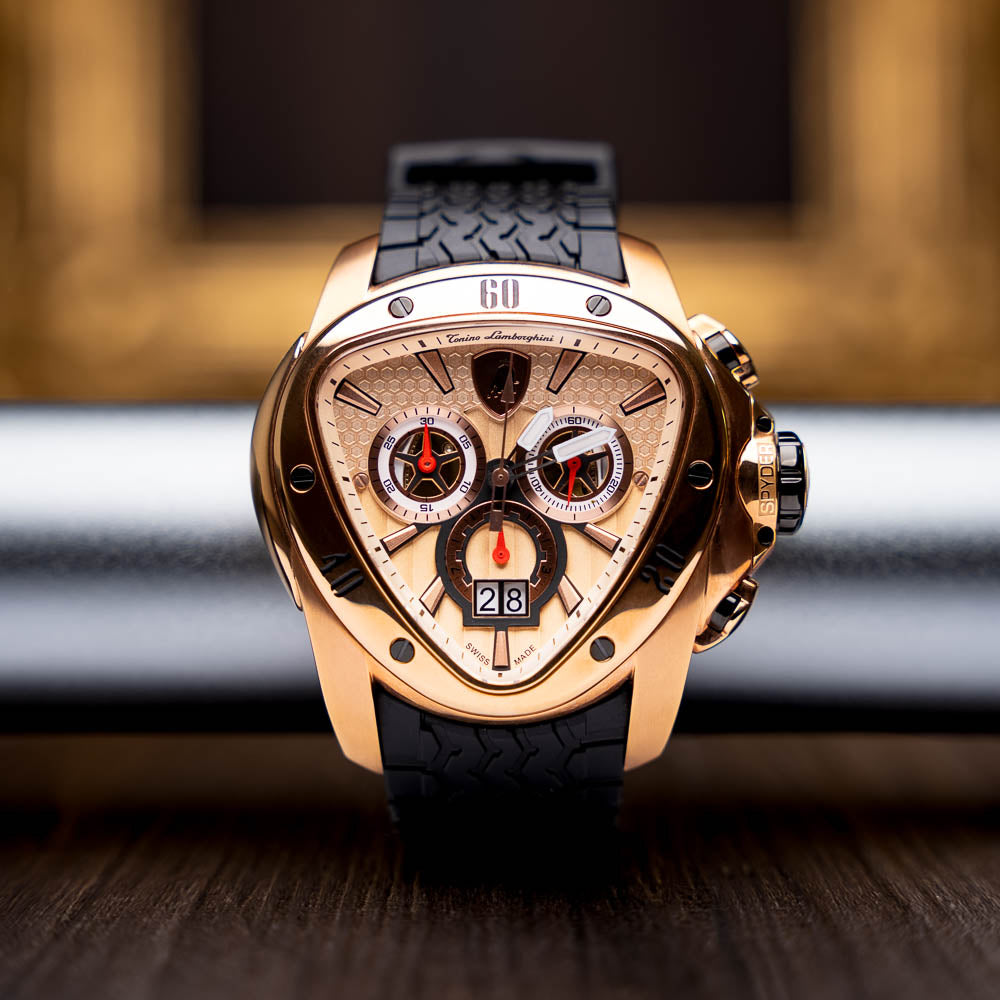 Tonino Lamborghini Spyder 1105SP Chronographic Sport Watch Gold (Limited Edition)