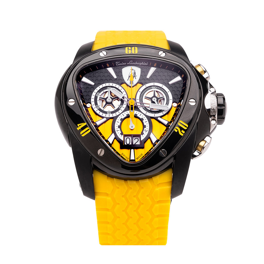 Tonino Lamborghini Spyder 1117SP Chronographic Sport Watch Black/Yellow (Limited Edition)