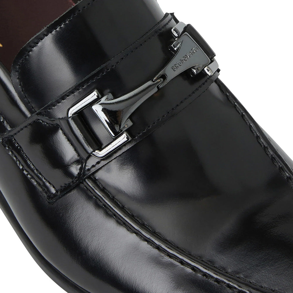 Bruno Magli Saffo Leather Slip On Bit Loafer Black