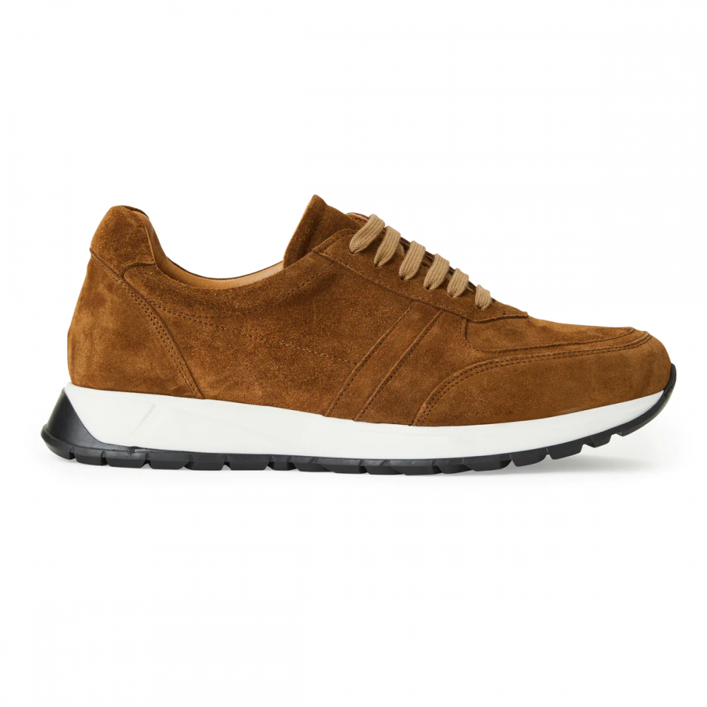 Bruno Magli Ace Modern Suede Jogger Tobacco