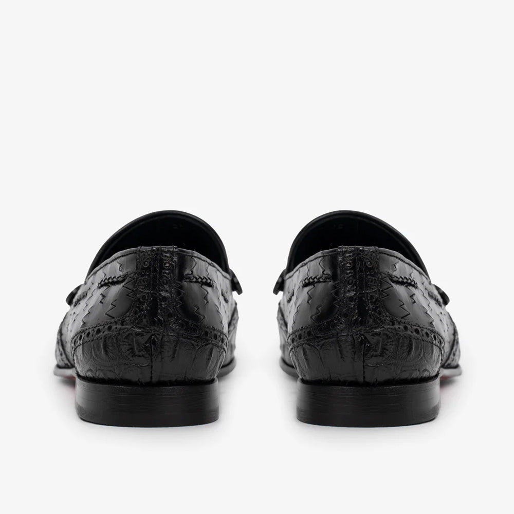 Vinci Leather The Istanbul Tassel Loafer Black