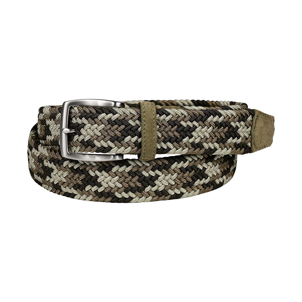 Torino Leather Italian Woven Rayon Stretch Belt Desert Camo