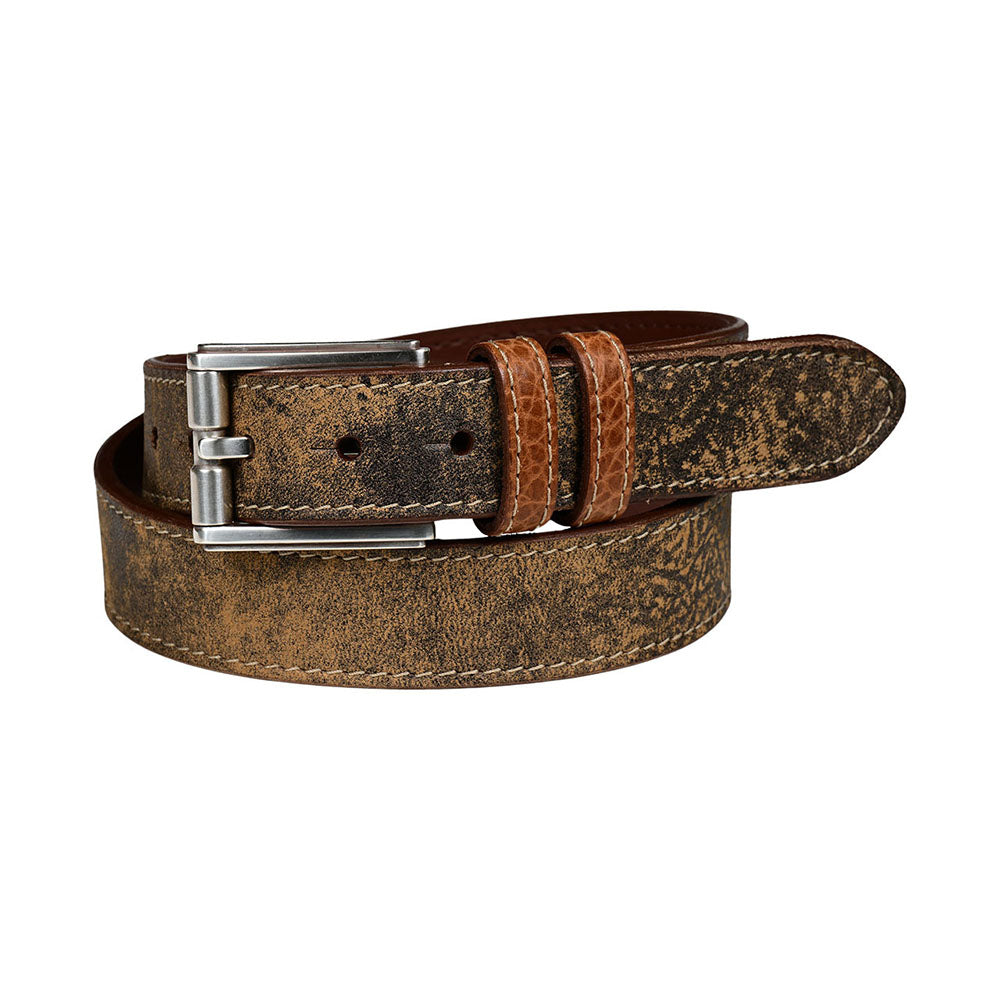 Torino Leather Rough Rider Sheepskin Belt Mocha