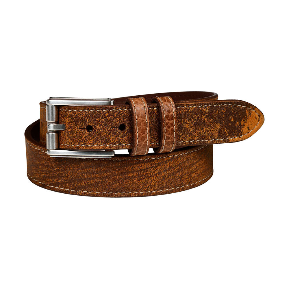 Torino Leather Rough Rider Sheepskin Belt Whiskey