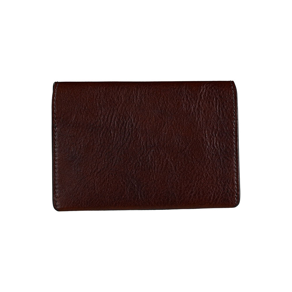 Torino Leather Genuine Bison Leather Billfold Wallet Black Cherry