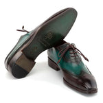 Paul Parkman Patina Leather Wingtip Oxfords Brown & Green
