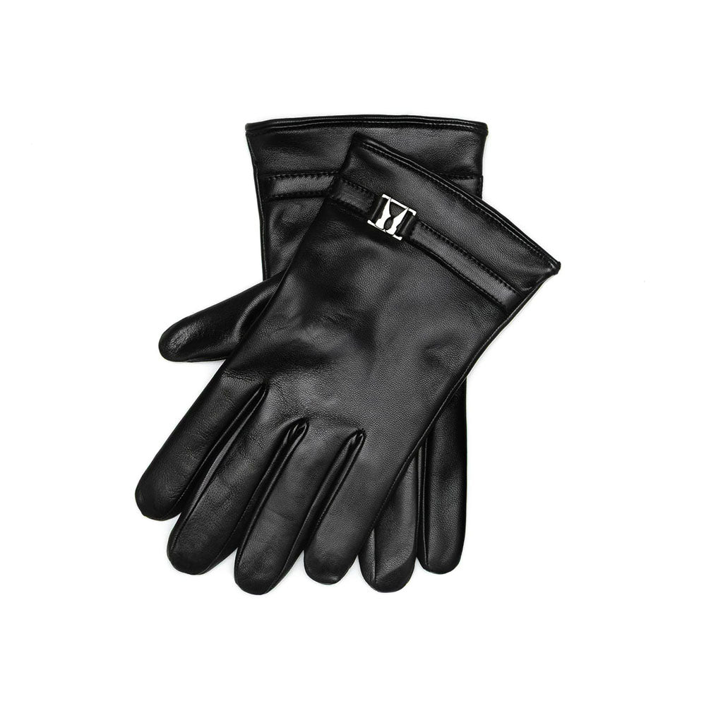 Moreschi Alaska Nappa & Cashmere Gloves Black