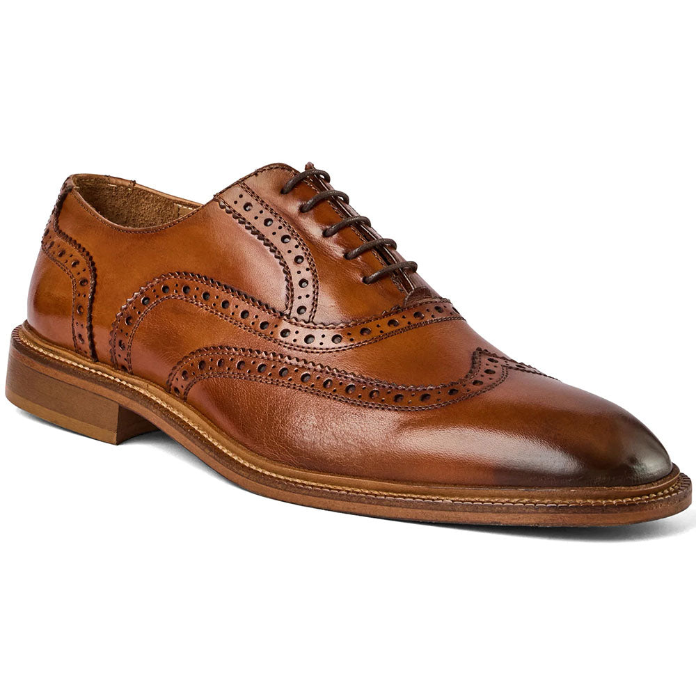 Bruno Magli Alfonso Leather Wingtip Oxford Cognac