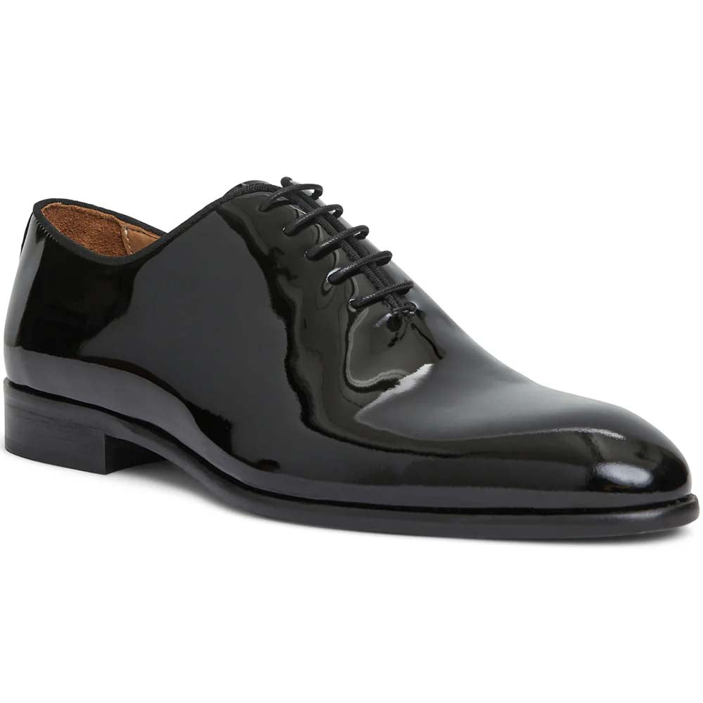 Bruno Magli Angelo Patent Leather Whole Cut Oxford Black
