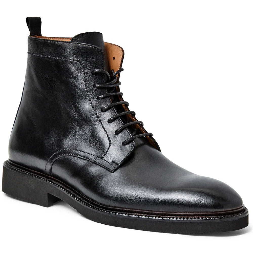 Bruno Magli Anthony Calfskin Lace-Up Boot Black