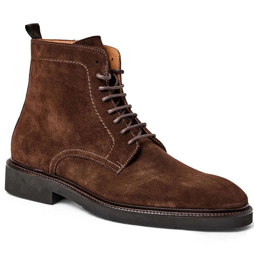 Bruno Magli Anthony Suede Lace-Up Boot Dark Brown
