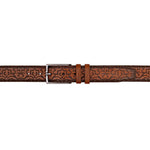 Mezlan Laser Print Calfskin Belt Cognac