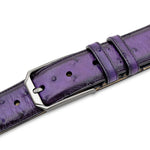 Mezlan Ostrich Skin Belt Purple