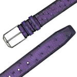 Mezlan Ostrich Skin Belt Purple