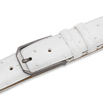 Mezlan Ostrich Skin Belt White
